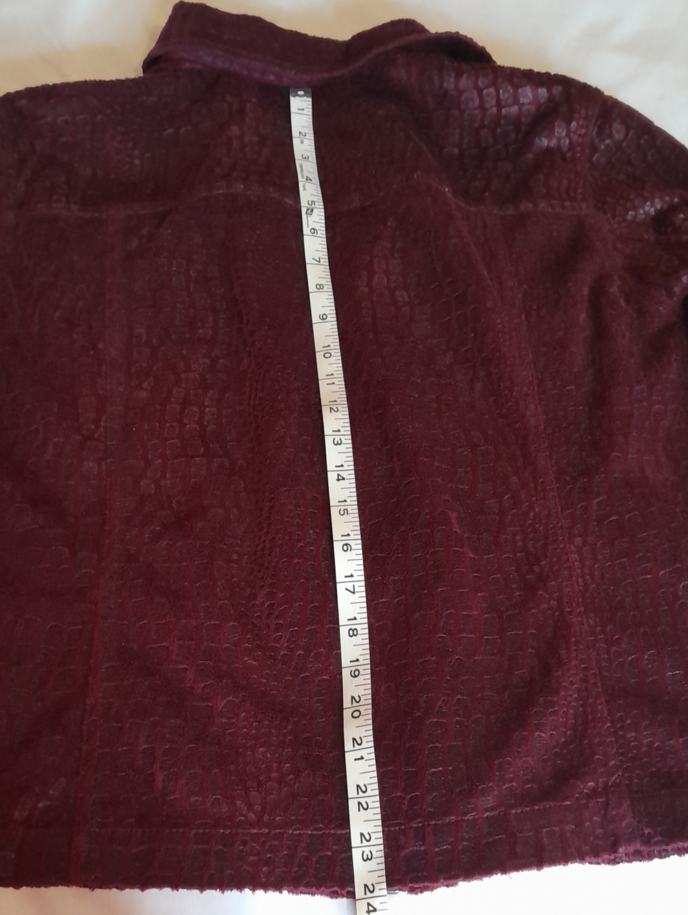 Ruby Rd. Women's Burgundy Snake Print Zip-Front Jacket, 16W - Picture 10 of 11